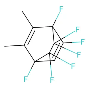 1,4,5,7,7,8,8-Heptafluoro-2,3-dimethylbicyclo[2.2.2]octa-2,5-diene structure