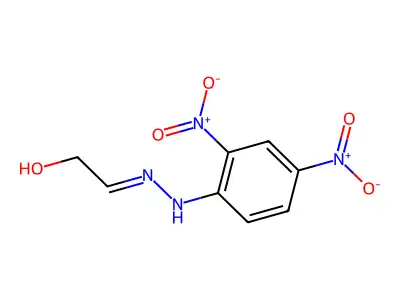 Glycolaldehyd-2,4-dinitrophenylhydrazon structure