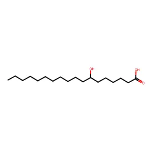 7-羟基十八烷酸 structure