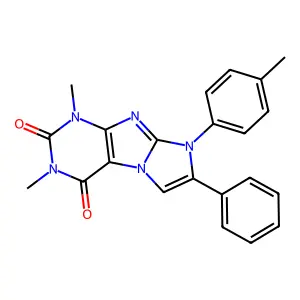 1,3-Dimethyl-8-(4-methylphenyl)-7-PH-1H-imidazo(2,1-F)purine-2,4(3H,8H)-dione structure