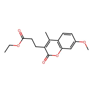 ethyl 3-(7-methoxy-4-methyl-2-oxo-2H-chromen-3-yl)propanoate structure