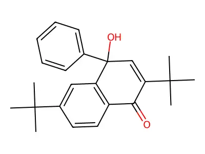 2,6-DI-Tert-butyl-4-hydroxy-4-phenyl-1(4H)-naphthalenone structure