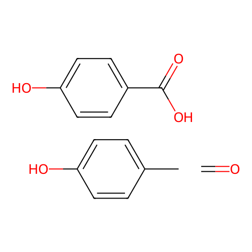 Formaldehyde;4-hydroxybenzoic acid;4-methylphenol structure