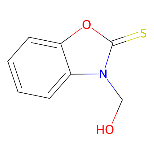 3-Hydroxymethyl-3H-benzooxazole-2-thione structure