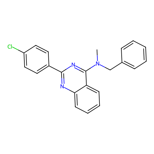 N-benzyl-2-(4-chlorophenyl)-N-methylquinazolin-4-amine structure