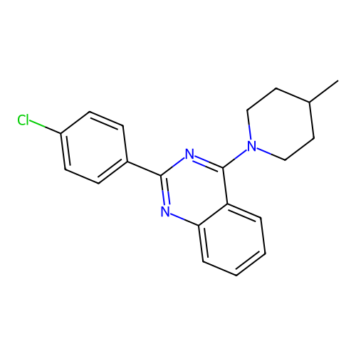 2-(4-Chlorophenyl)-4-(4-methylpiperidin-1-yl)quinazoline structure