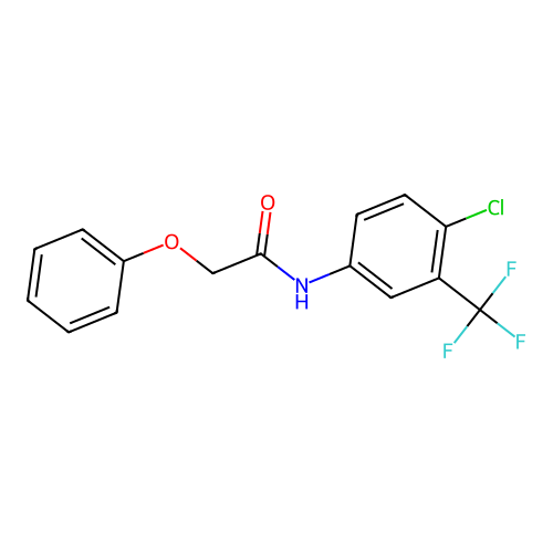 N-[4-chloro-3-(trifluoromethyl)phenyl]-2-phenoxyacetamide structure