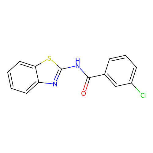 N-(1,3-苯并噻唑-2-基)-3-氯苯甲酰胺 structure