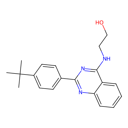 2-({2-[4-(Tert-butyl)phenyl]quinazolin-4-yl}amino)ethan-1-ol structure