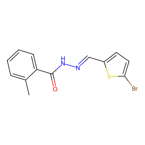 N'-[(5-bromo-2-thienyl)methylene]-2-methylbenzohydrazide structure