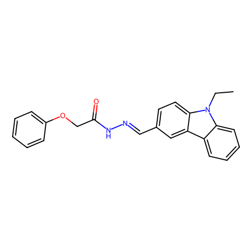 N'-[(9-ethyl-9H-carbazol-3-yl)methylene]-2-phenoxyacetohydrazide structure