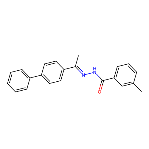 N'-(1-[1,1'-biphenyl]-4-ylethylidene)-3-methylbenzohydrazide structure