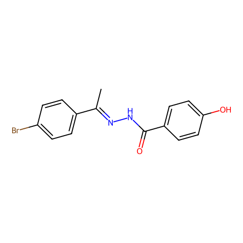N'-[(1E)-1-(4-bromophenyl)ethylidene]-4-hydroxybenzohydrazide structure