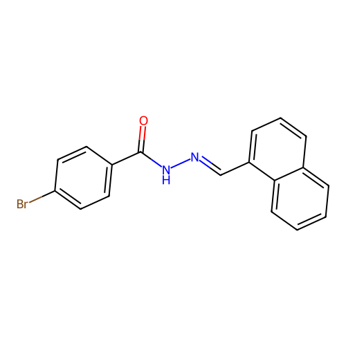 4-bromo-N'-[(E)-naphthalen-1-ylmethylidene]benzohydrazide structure