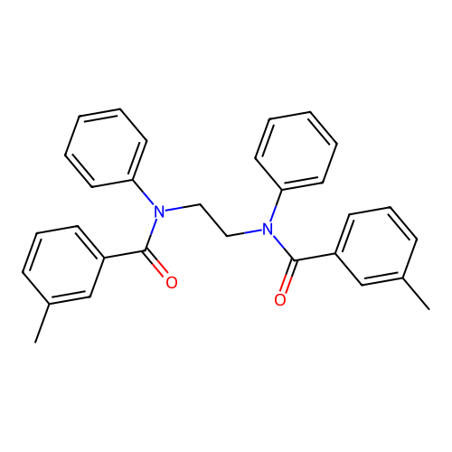 N,N'-1,2-ethanediylbis(3-methyl-N-phenylbenzamide) structure