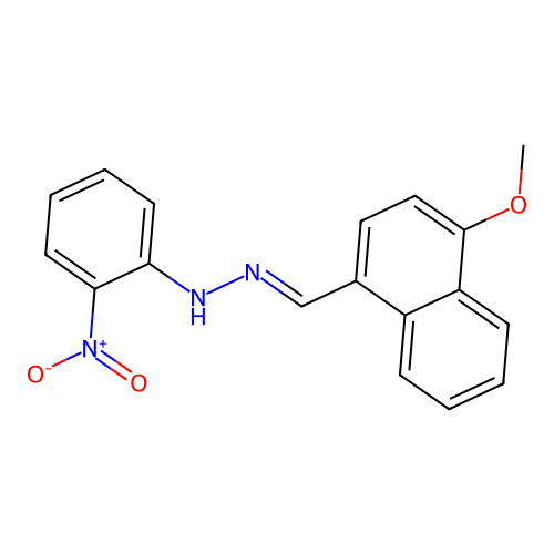 1-[(4-Methoxy-1-naphthyl)methylene]-2-(2-nitrophenyl)hydrazine structure