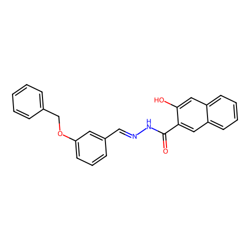 N'-(3-(Benzyloxy)benzylidene)-3-hydroxy-2-naphthohydrazide structure