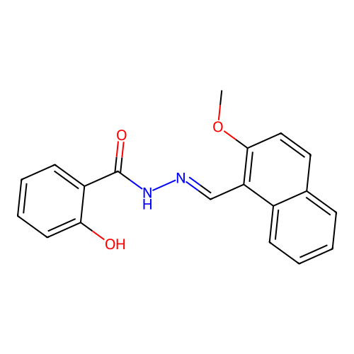 2-hydroxy-N'-[(2-methoxy-1-naphthyl)methylene]benzohydrazide structure