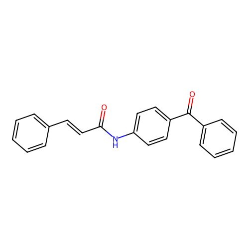 N-(4-benzoylphenyl)-3-phenylprop-2-enamide structure