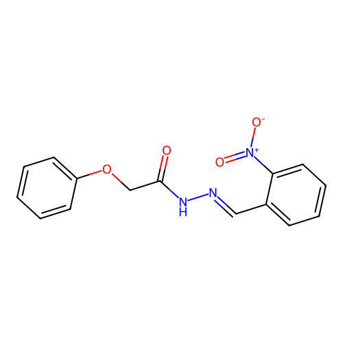 (E)-N'-(2-nitrobenzylidene)-2-phenoxyacetohydrazide structure