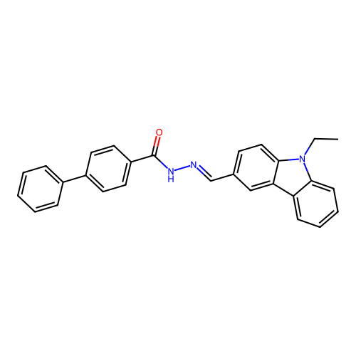 N'-[(9-ethyl-9H-carbazol-3-yl)methylene]-4-biphenylcarbohydrazide structure