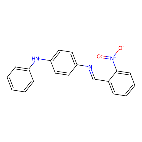 N-(2-nitrobenzylidene)-N'-phenyl-1,4-benzenediamine structure