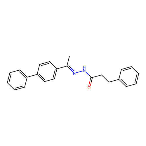 N'-[1-(4-biphenylyl)ethylidene]-3-phenylpropanohydrazide structure