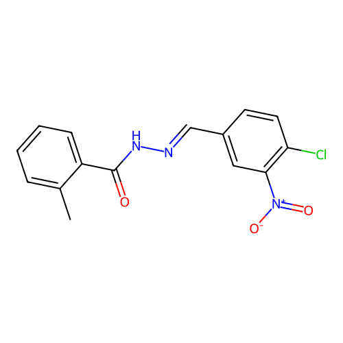 N'-(4-chloro-3-nitrobenzylidene)-2-methylbenzohydrazide structure