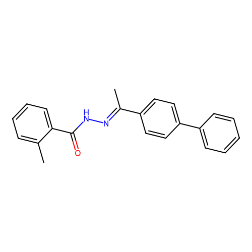 N'-[1-(4-biphenylyl)ethylidene]-2-methylbenzohydrazide structure
