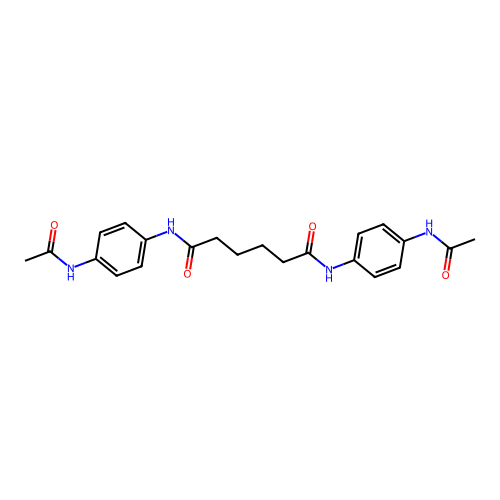 N,N'-bis[4-(acetylamino)phenyl]hexanediamide structure