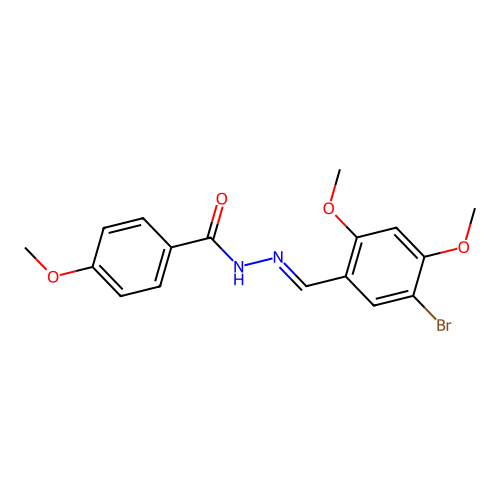 N'-(5-bromo-2,4-dimethoxybenzylidene)-4-methoxybenzohydrazide structure