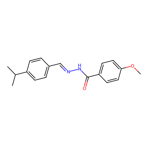 (E)-N'-(4-isopropylbenzylidene)-4-methoxybenzohydrazide structure