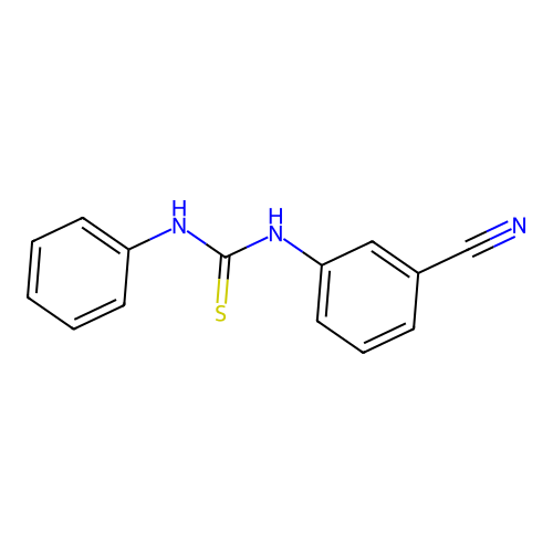 N-(3-cyanophenyl)-N'-phenylthiourea structure