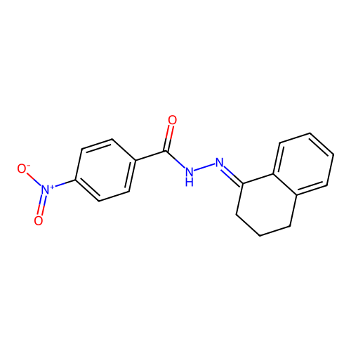 N'-(3,4-dihydro-1(2H)-naphthalenylidene)-4-nitrobenzohydrazide structure