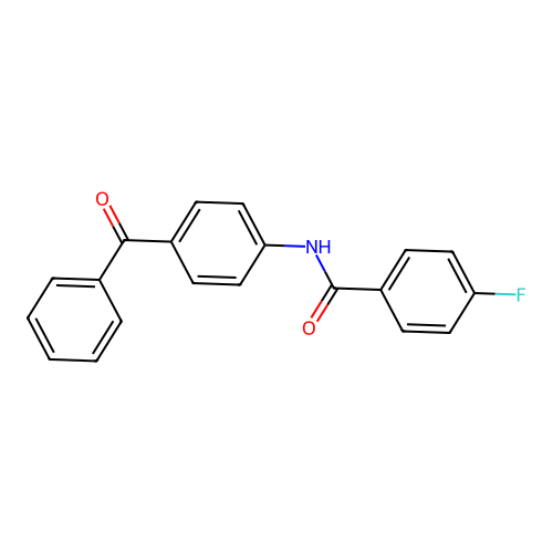 N-(4-benzoylphenyl)-4-fluorobenzamide structure