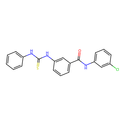N-(3-chlorophenyl)-3-(phenylcarbamothioylamino)benzamide structure