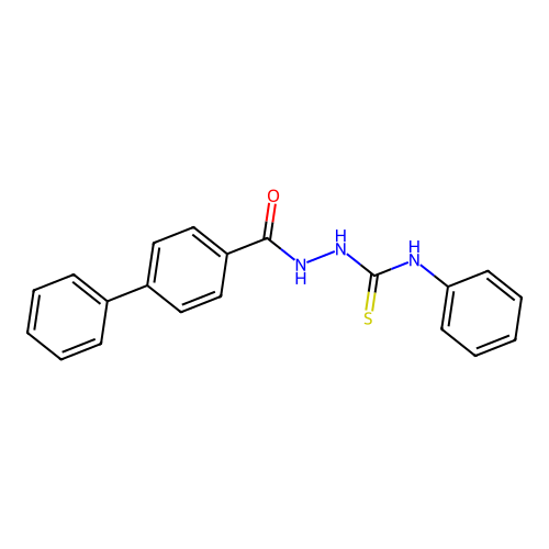 2-(4-biphenylylcarbonyl)-N-phenylhydrazinecarbothioamide structure