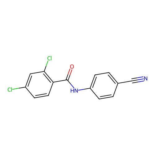 2,4-二氯-N-(4-氰基苯基)苯甲酰胺 structure