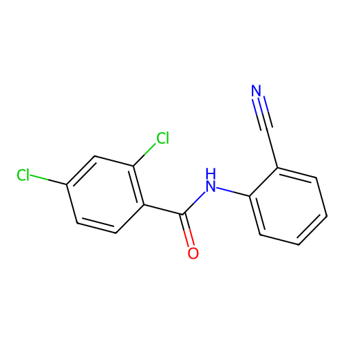 2,4-二氯-N-(2-氰基苯基)苯甲酰胺 structure