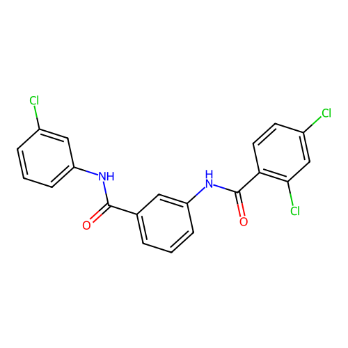 2,4-dichloro-N-[3-[(3-chlorophenyl)carbamoyl]phenyl]benzamide structure