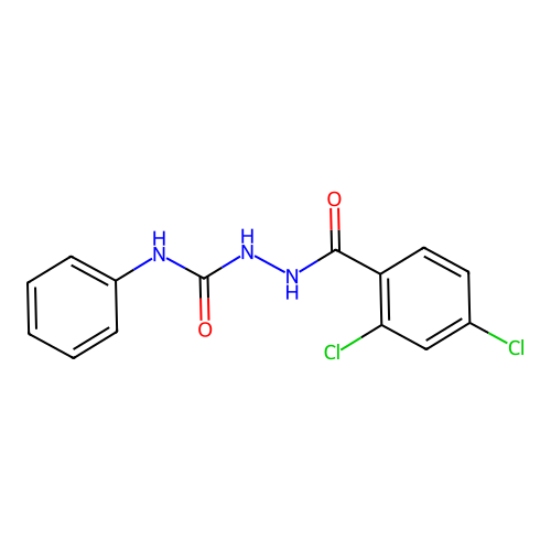 2-(2,4-dichlorobenzoyl)-N-phenylhydrazinecarboxamide structure