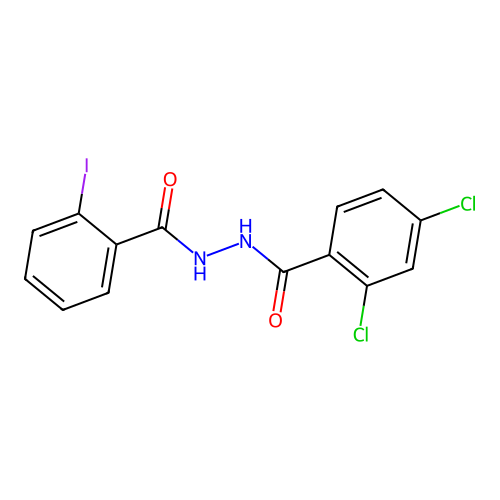 2,4-二氯-N-(2-碘苯甲酰基)苯甲酰肼 structure
