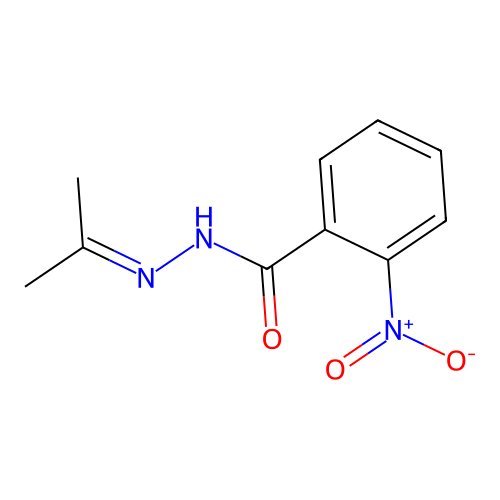 2-nitro-N-(propan-2-ylideneamino)benzamide structure