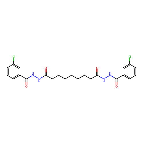 N'1,N'9-bis(3-chlorobenzoyl)nonanedihydrazide structure