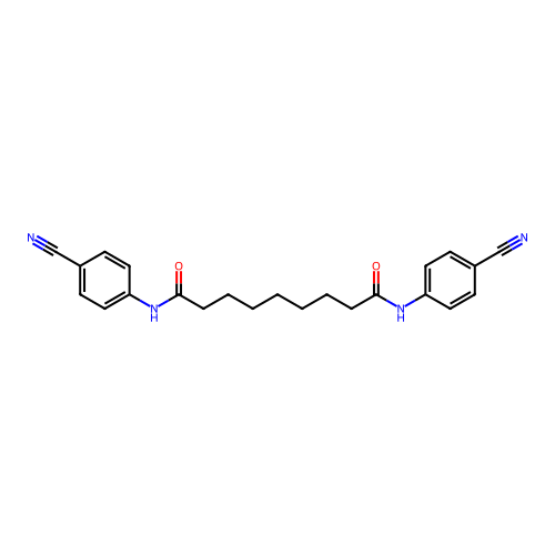 N,N'-bis(4-cyanophenyl)nonanediamide structure