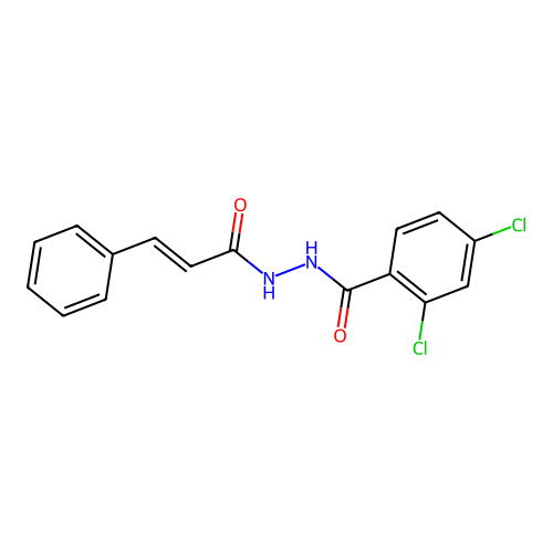 (E)-2,4-二氯-N-肉桂酰基苯甲酰肼 structure