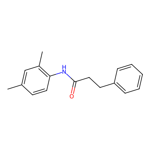 N-(2,4-dimethylphenyl)-3-phenylpropanamide structure