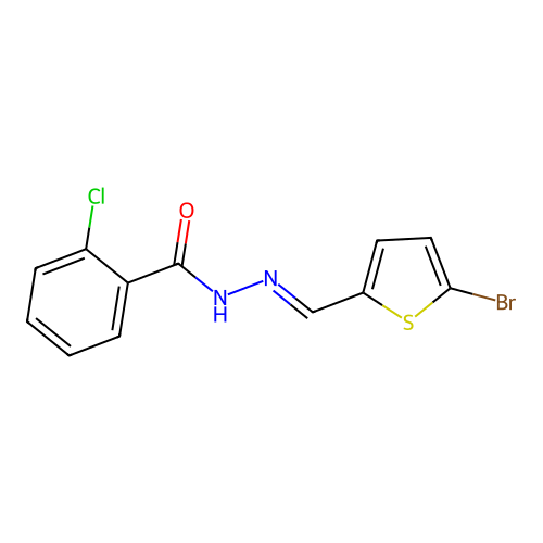 N'-[(5-bromo-2-thienyl)methylene]-2-chlorobenzohydrazide structure