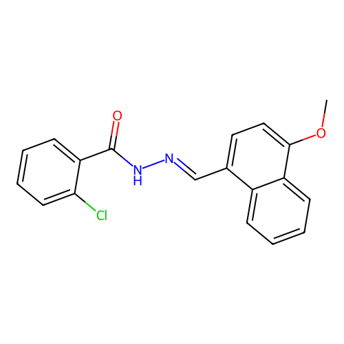 2-chloro-N'-[(4-methoxy-1-naphthyl)methylene]benzohydrazide structure