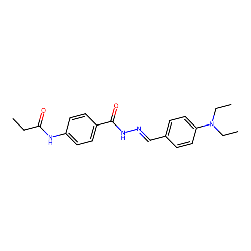 N-[4-({2-[4-(diethylamino)benzylidene]hydrazino}carbonyl)phenyl]propanamide structure
